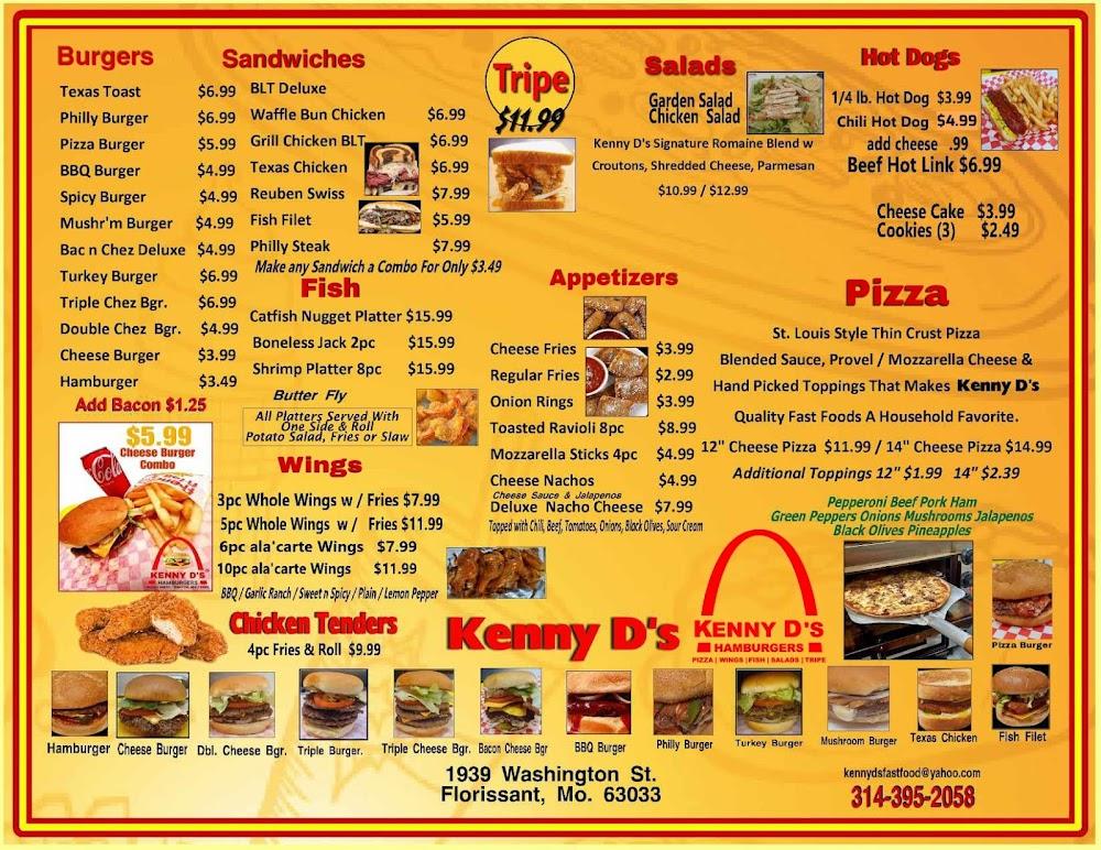 Kenny D's Carry Out Menu image 1